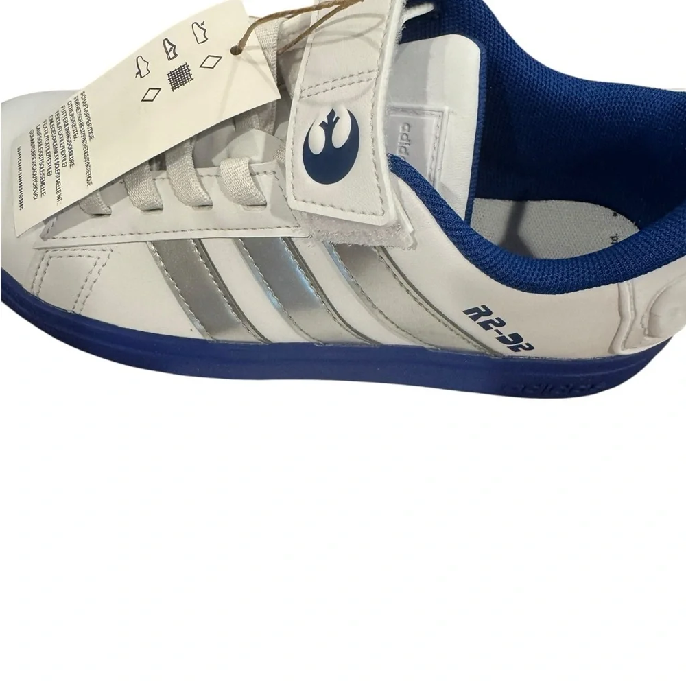 Adidas Star Wars Grand Court 2.0 C R2-D2 White Blue IH1136 Kids Size 3 NEW
